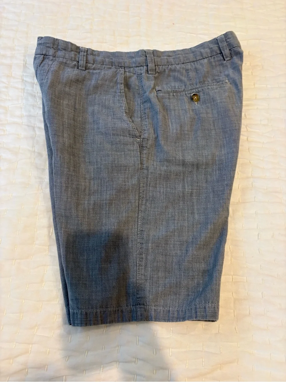 J.Crew Club Chambray Shorts Men’s 30  100% Cotton Flat Front 10.5” Inseam